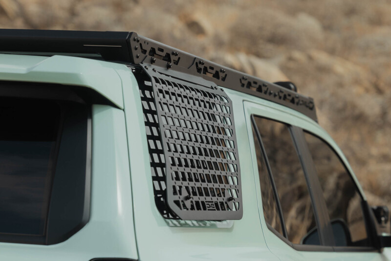 Toyota 4Runner Exterior Window Molle Panels - Passenger - DV8 Offroad - DV8 5th Gen 4Runner Roof Rack (RRTF3-02) - Black - `25-`26